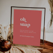 Poster Signal Mariage Retro Summer Hot Pink Oh Snap