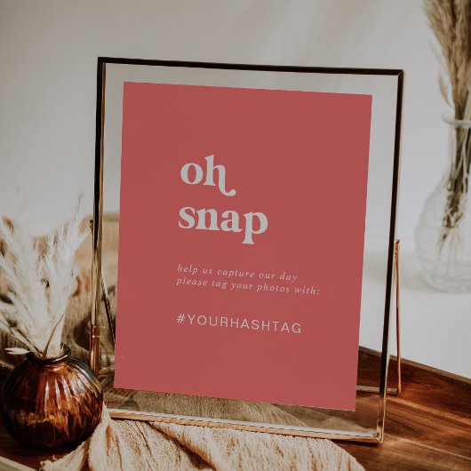 Poster Signal Mariage Retro Summer Hot Pink Oh Snap