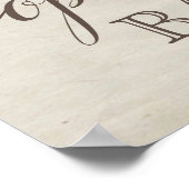 Poster Signal Mariage Rose vintage "Open Bar" (Coin)