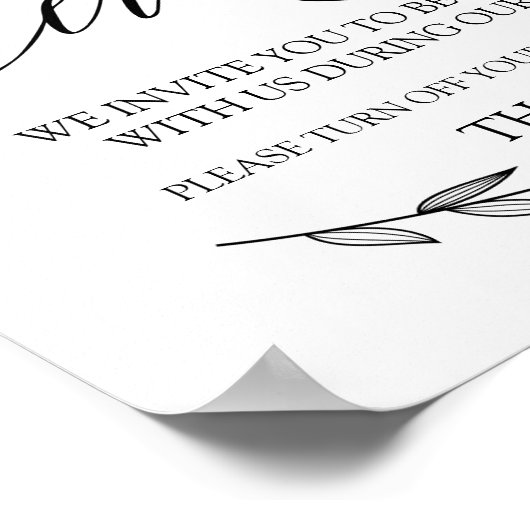 Poster Signal mariage - Signal Laurel de cérémonie débran (Coin)