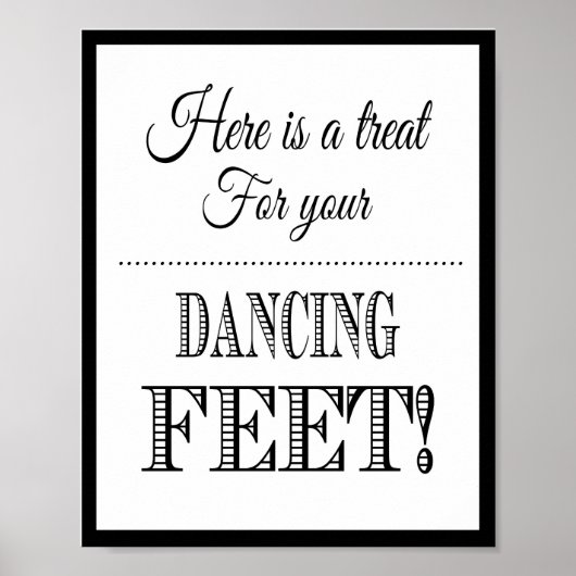 Poster Signal mariage Voici un régal pour vos pieds dansa (Devant)