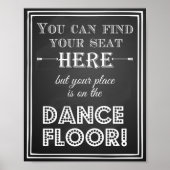 Poster Signal mariage vous trouverez votre siège ici vint (Devant)