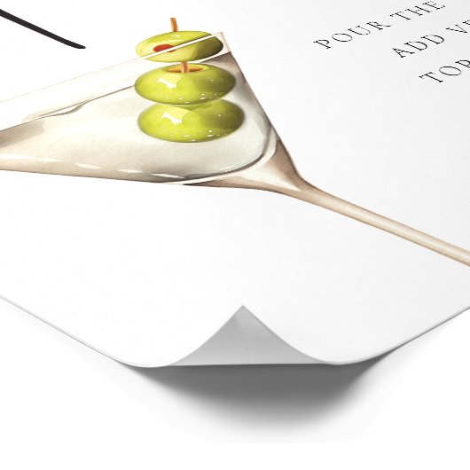 Poster Signal Martini Sale Signature Boisson (Coin)