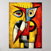 Poster Signal Nocturne Expression Abstraite Contemporain (Devant)