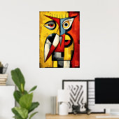 Poster Signal Nocturne Expression Abstraite Contemporain (Bureau à domicile)