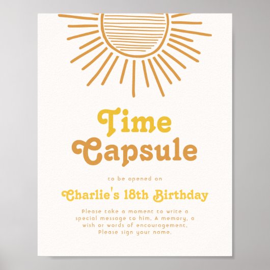 Poster Signal numérique Sun Time Capsule (Devant)