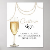 Poster Signal personnalisé perles de proclame de douche n (Devant)