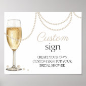 Poster Signal personnalisé perles de proclame de douche n (Devant)