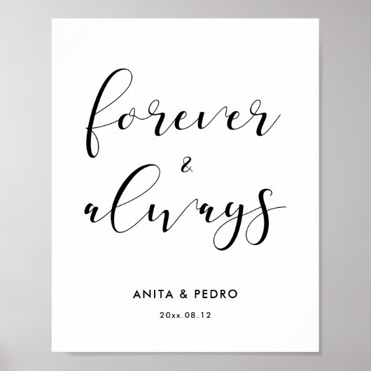 Poster Signal pour toujours et toujours mariage (Devant)