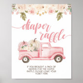 Poster Signal rabat citrouille Baby shower camion (Devant)