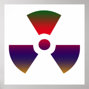 Poster Signal radioactif nucléaire