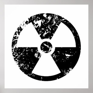 Poster Signal radioactif nucléaire