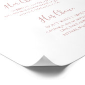 Poster Signal Rose or signature simple et élégant Boisson (Coin)