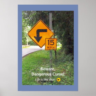 Poster Signal routier avec message humoristique involonta