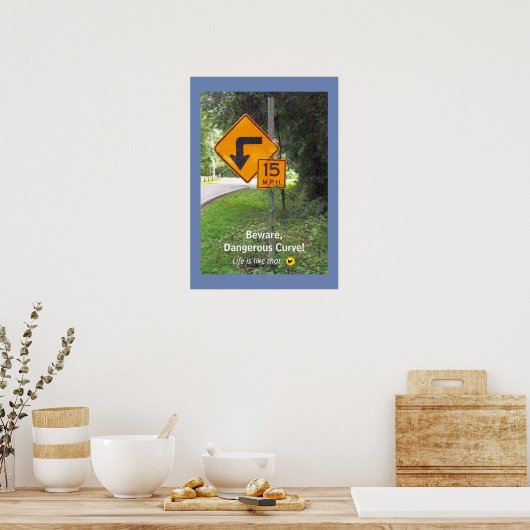 Poster Signal routier avec message humoristique involonta (Cuisine)