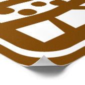 Poster Signal routier d'attraction géologique (Coin)