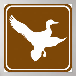 Poster Signal routier de chasse au canard (2)