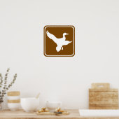 Poster Signal routier de chasse au canard (2) (Cuisine)
