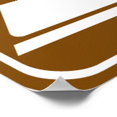 Poster Signal routier de la piste de motoneige (Coin)