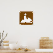 Poster Signal routier de la piste de motoneige (Cuisine)