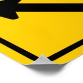 Poster Signal routier de la voie ajoutée (à droite) (Coin)