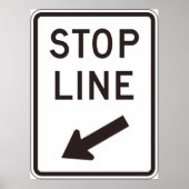 Poster Signal routier Stop Line (Devant)