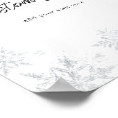 Poster Signal texte personnalisé de Flocon d'hiver (Coin)