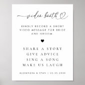 Poster Signal vidéo du Mariage de script du coeur romanti (Devant)