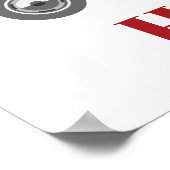 Poster Signaler l'alarme incendie camion fête d'anniversa (Coin)