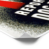 Poster Signaler les piqûres de chien (Coin)