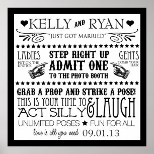 Poster Signalisation de la cabine photo