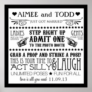 Poster Signalisation de la cabine photo