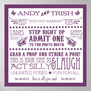 Poster Signalisation de la cabine photo (32x32)