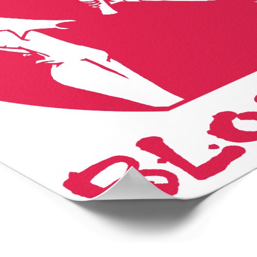 Poster Signalisation de surveillance de bloc de zombie (Coin)