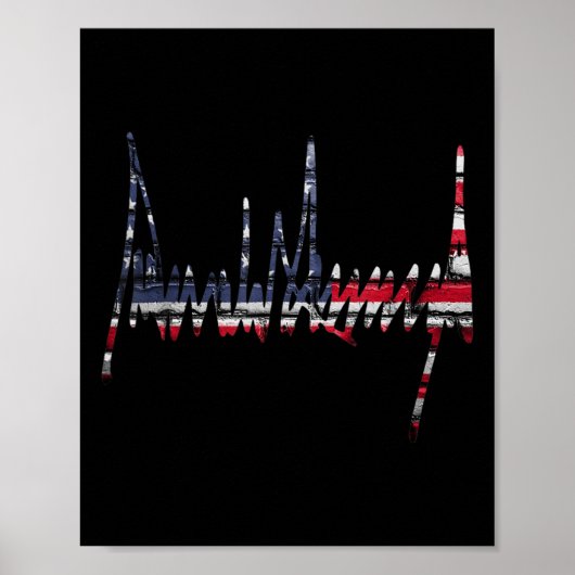 Poster Signature 2024 Président Patriotic American Flag U (Devant)