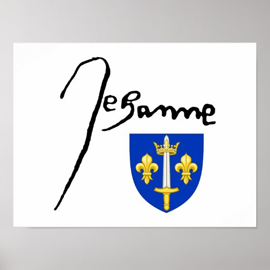 Poster Signature / armoiries de Jeanne d'Arc (Devant)