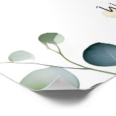 Poster Signature Bar à cocktails signe mariage eucalyptus (Coin)