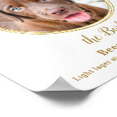 Poster Signature Boire Elegant Gold Pet Mariage Photo (Coin)