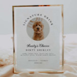 Poster Signature Boire Mariage Bar Pet Photo Menu<br><div class="desc">Notre affiche en papier est parfaite pour ajouter à un cadre à afficher au bar - Laissez votre animal de compagnie faire partie de votre journée spéciale avec ce signe photo signature boisson.</div>