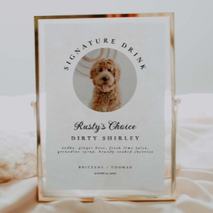 Poster Signature Boire Mariage Bar Pet Photo Menu