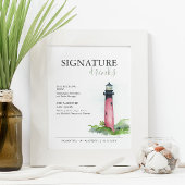 Poster Signature Boissons 8x10 Plage Signal de mariage
