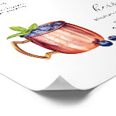 Poster Signature Boissons Bar à cocktails Mariage (Coin)