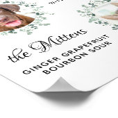 Poster Signature Boissons Cocktail Bar Chien Mariage anim (Coin)