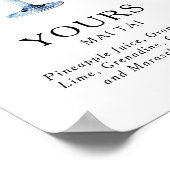 Poster Signature Boissons Cocktail Mariage (Coin)