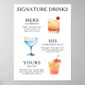 Poster Signature Boissons Cocktail Mariage (Devant)