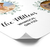 Poster Signature Boissons Cocktail Mariage pour animaux d (Coin)