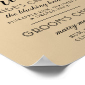 Poster Signature Boissons Kraft moderne et Script noir (Coin)