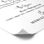 Poster Signature Boissons Moderne Calligraphie Bar Mariag (Coin)