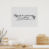 Poster Signature Cervantes (Cuisine)