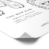 Poster Signature Chien moderne Boissons Mariage Bar Anima (Coin)